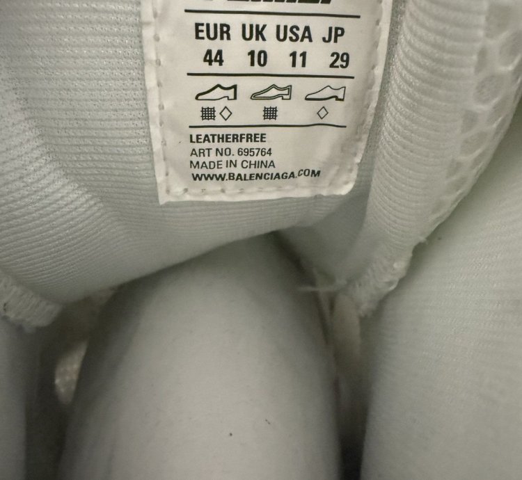 Balenciaga White Runner High Top Sneaker (44)