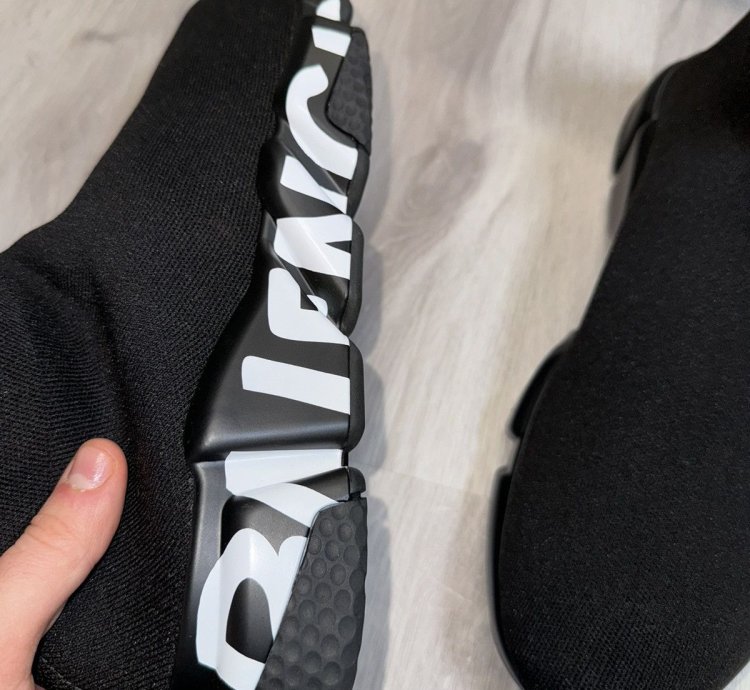 Black Graffiti Balenciaga Speed Trainers