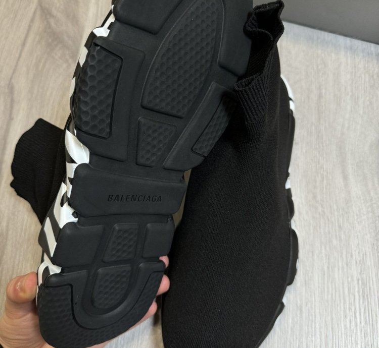 Black Graffiti Balenciaga Speed Trainers