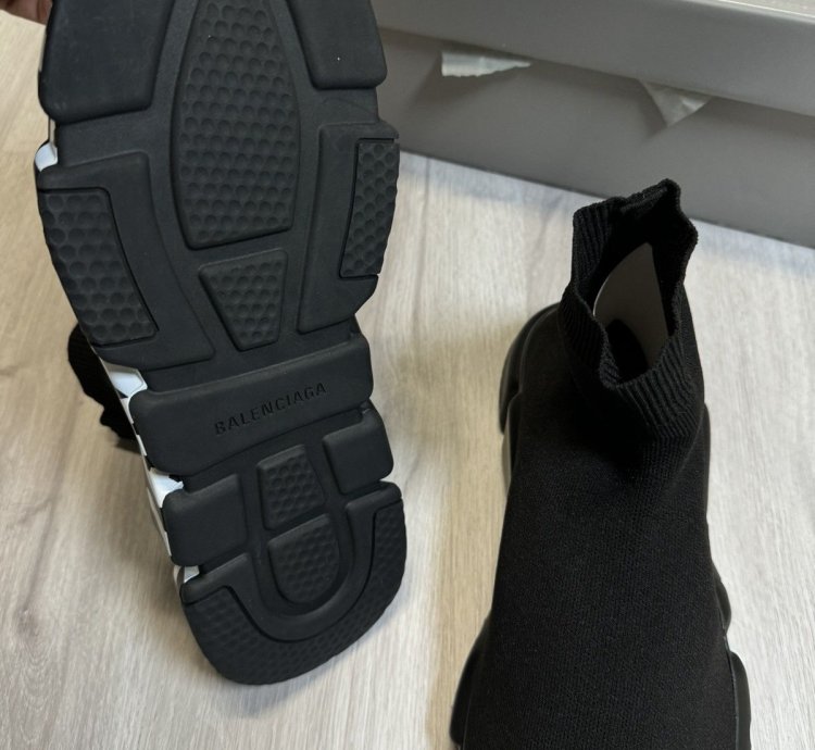 Black Graffiti Balenciaga Speed Trainers