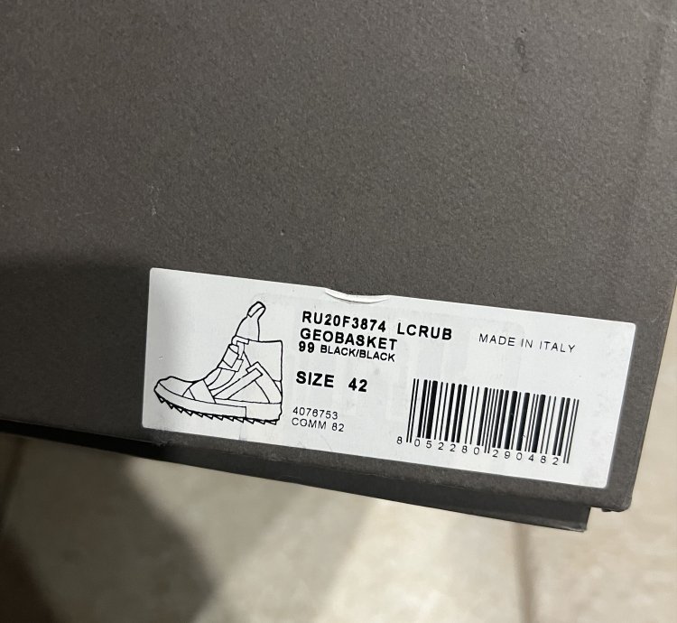 Black Rick Owen Performa Tape Geobaskets