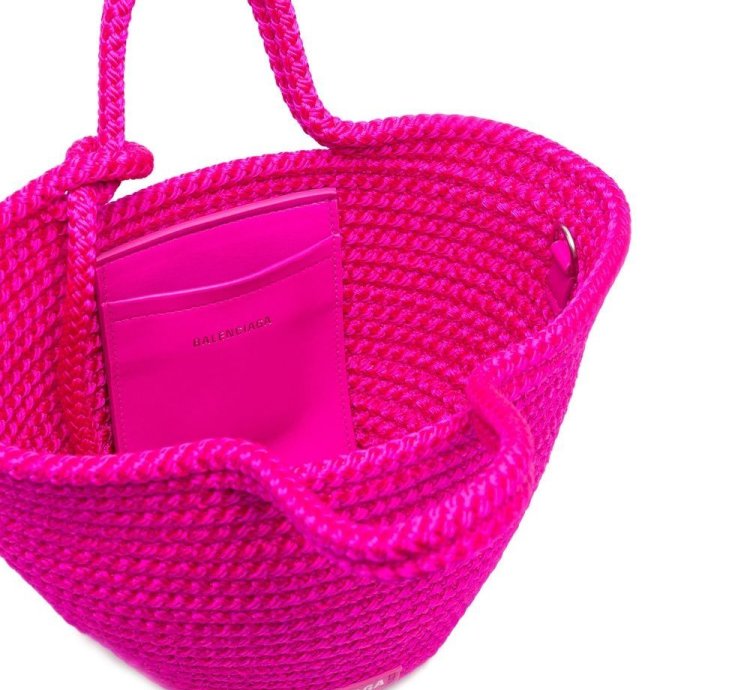 Balenciaga Small Ibiza Woven Basket Bag