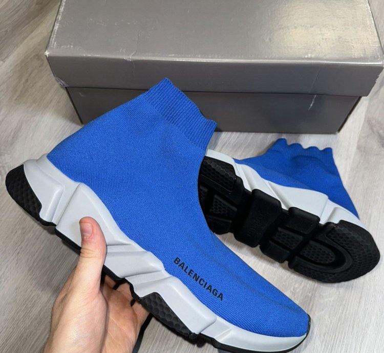 Blue Balenciaga Speed Trainer