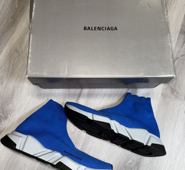 Blue Balenciaga Speed Trainer