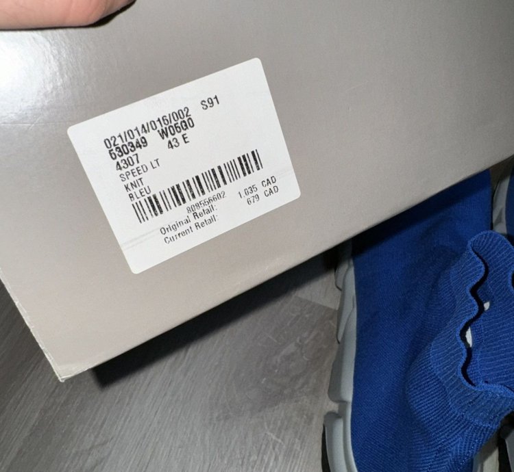 Blue Balenciaga Speed Trainer