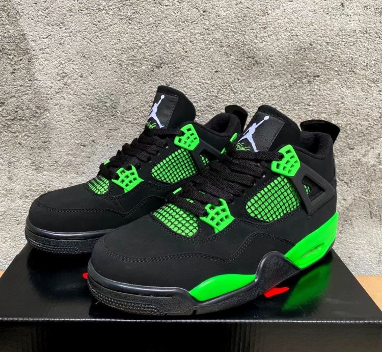 Jordan 4 Retro " Green Thunder " Sneakers