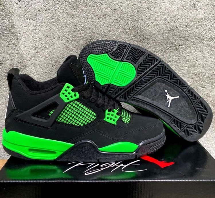 Jordan 4 Retro " Green Thunder " Sneakers
