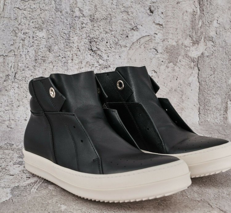 BNIB RICK OWENS LEATHER BLACK ISLAND DUNKS 41 5