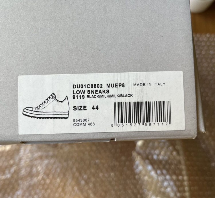 BNIB Rick Owens Ramones Low top sneakers 2023
