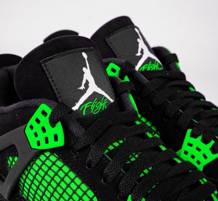 Jordan 4 Retro " Green Thunder " Sneakers