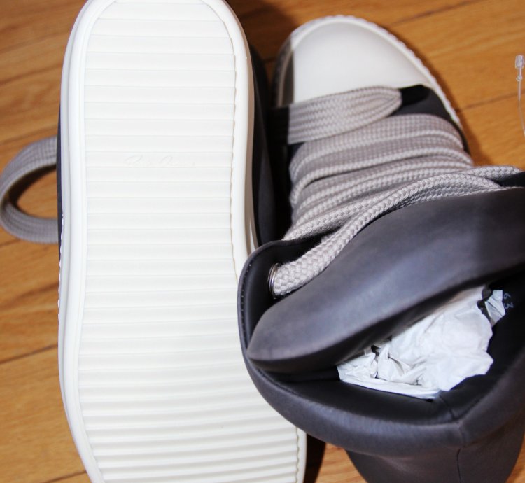BNWT AW24 RICK OWENS PORTERVILLE JUMBO LACE PADDED SHOE 44