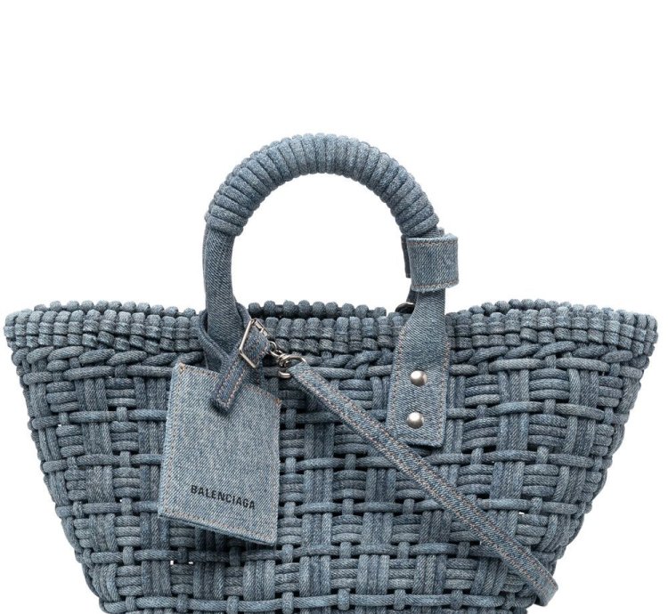 Balenciaga Bistro Denim Bascket Bag