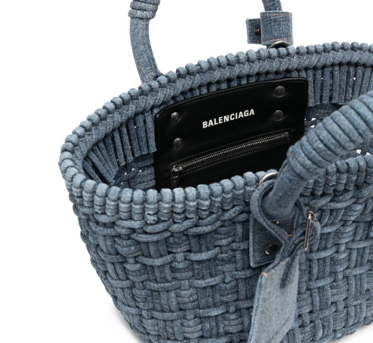 Balenciaga Bistro Denim Bascket Bag