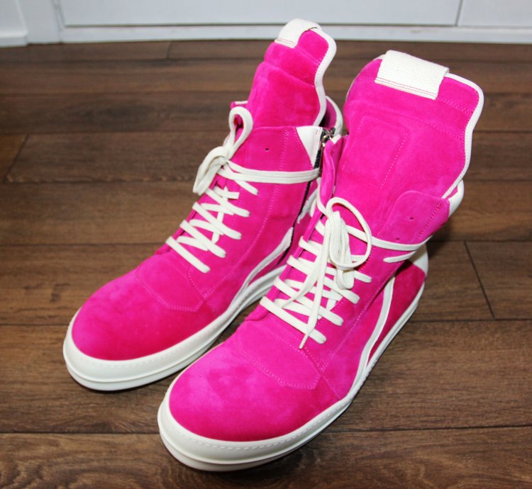 BNWT SS23 RICK OWENS EDFU HOT PINK GEOBASKET 46