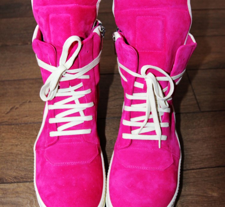 BNWT SS23 RICK OWENS EDFU HOT PINK GEOBASKET 46