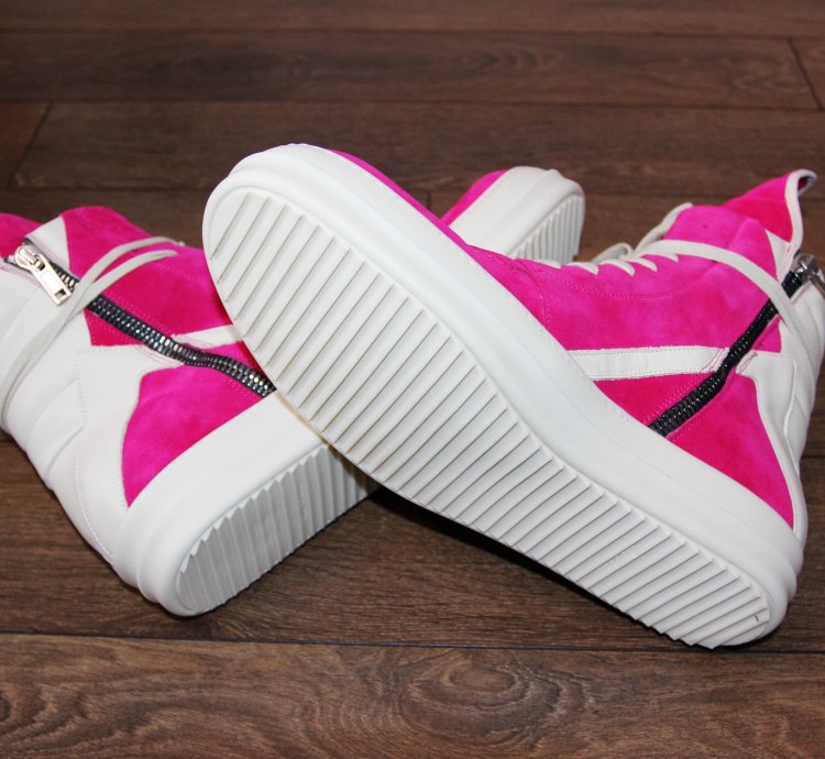 BNWT SS23 RICK OWENS EDFU HOT PINK GEOBASKET 46