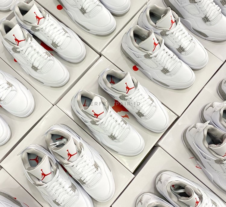 Nike Air Jordan 4 Retro " White Oreo " Sneakers CT8527 100