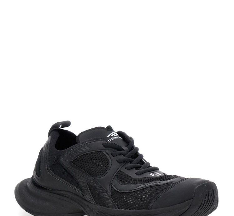 Circuit Black Sneakers with Logo on the Sole and Back in Tech Fabric Blend Man