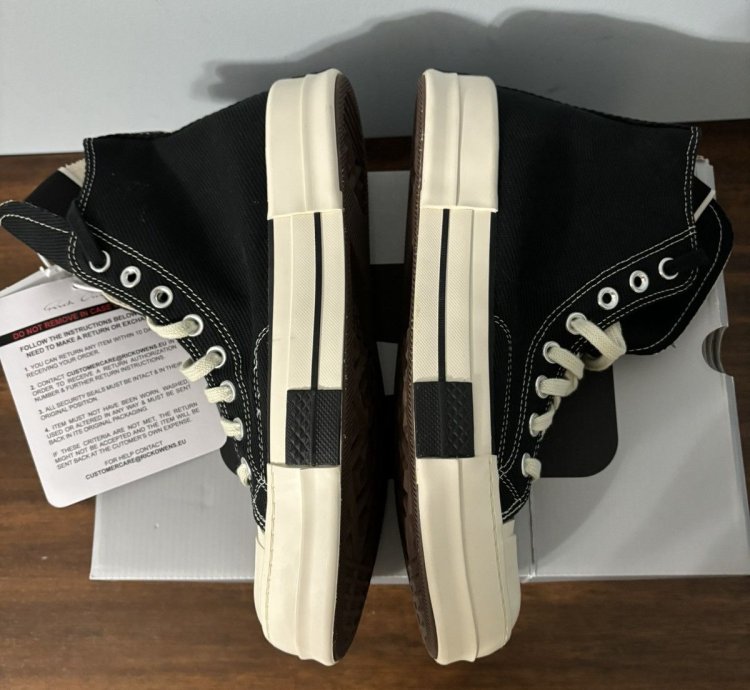 Converse DRKSTAR Hi Rick Owens DRKSHDW Black Egret