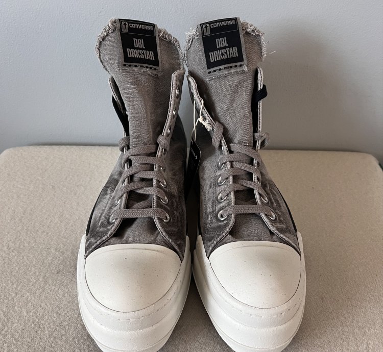 Converse Rick Owens DBL DRKSTAR Sneakers in Concrete Grey