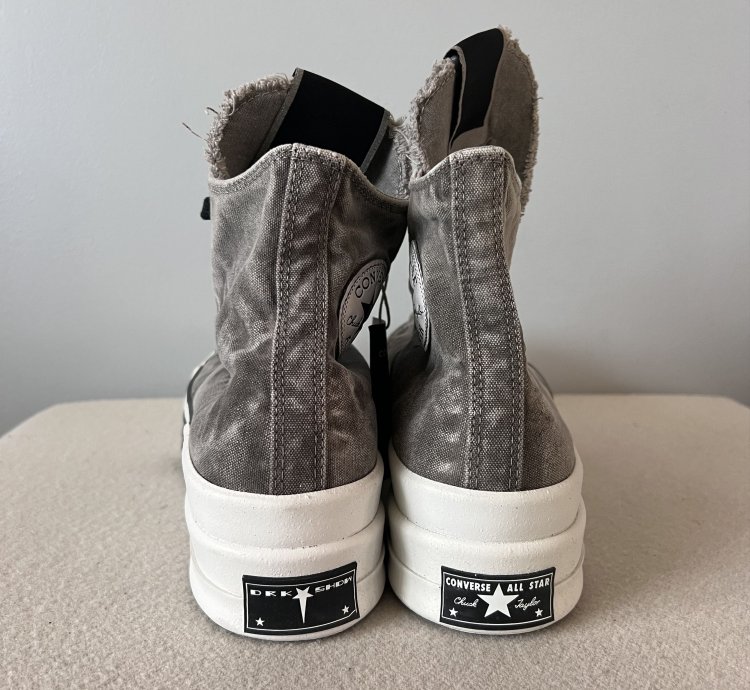 Converse Rick Owens DBL DRKSTAR Sneakers in Concrete Grey