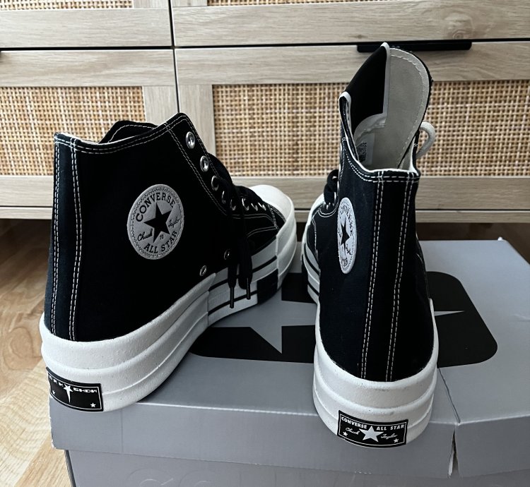 Converse Rick Owens DRKSHDW DBL DRKSTAR Chuck 70 High Blac