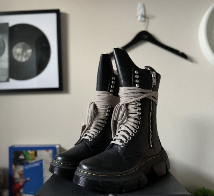 Dr Martens Rick Owens 1918 DMXL Calf Length Boot Black