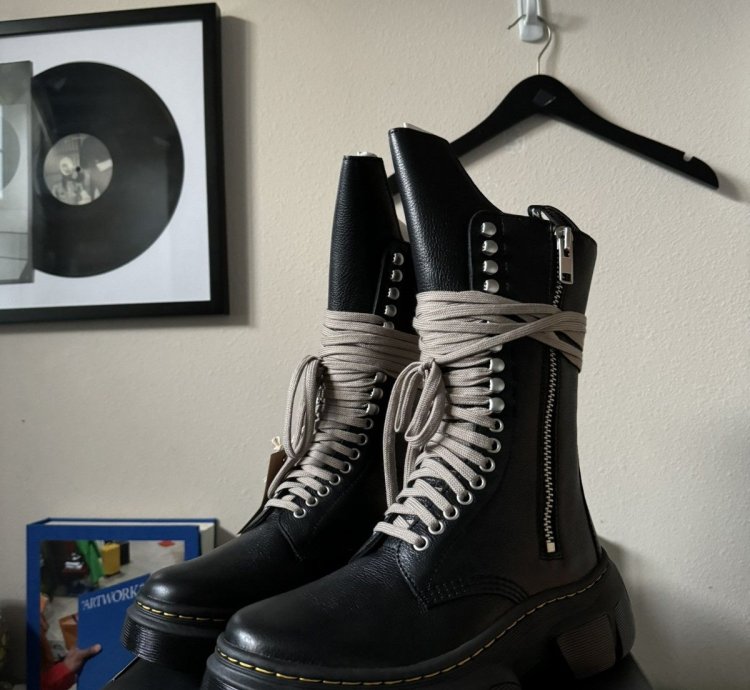 Dr Martens Rick Owens 1918 DMXL Calf Length Boot Black