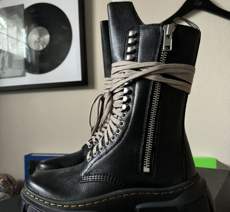 Dr Martens Rick Owens 1918 DMXL Calf Length Boot Black