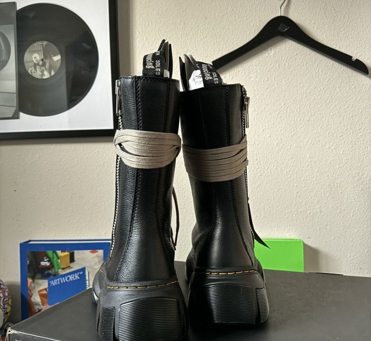 Dr Martens Rick Owens 1918 DMXL Calf Length Boot Black