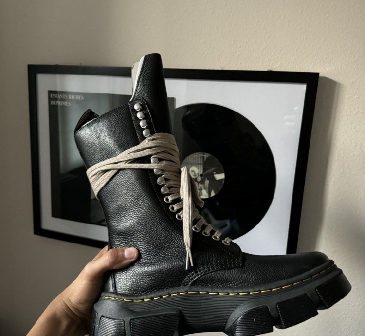 Dr Martens Rick Owens 1918 DMXL Calf Length Boot Black