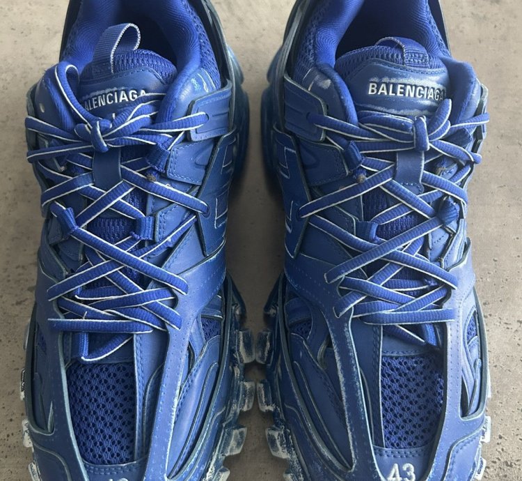 Faded blue Track sneakers