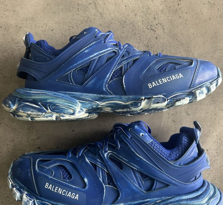 Faded blue Track sneakers