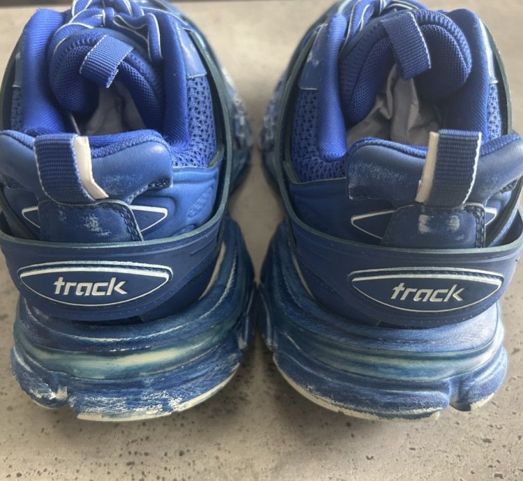 Faded blue Track sneakers