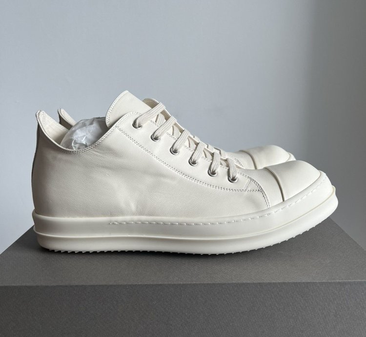 FW21 GETHSEMANE LOW-TOP RAMONES IN MILK CALF LEATHER