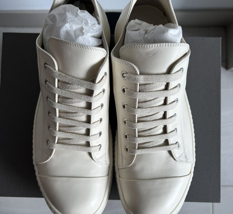 FW21 GETHSEMANE LOW-TOP RAMONES IN MILK CALF LEATHER