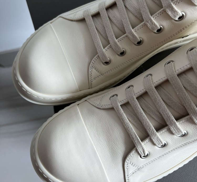 FW21 GETHSEMANE LOW-TOP RAMONES IN MILK CALF LEATHER