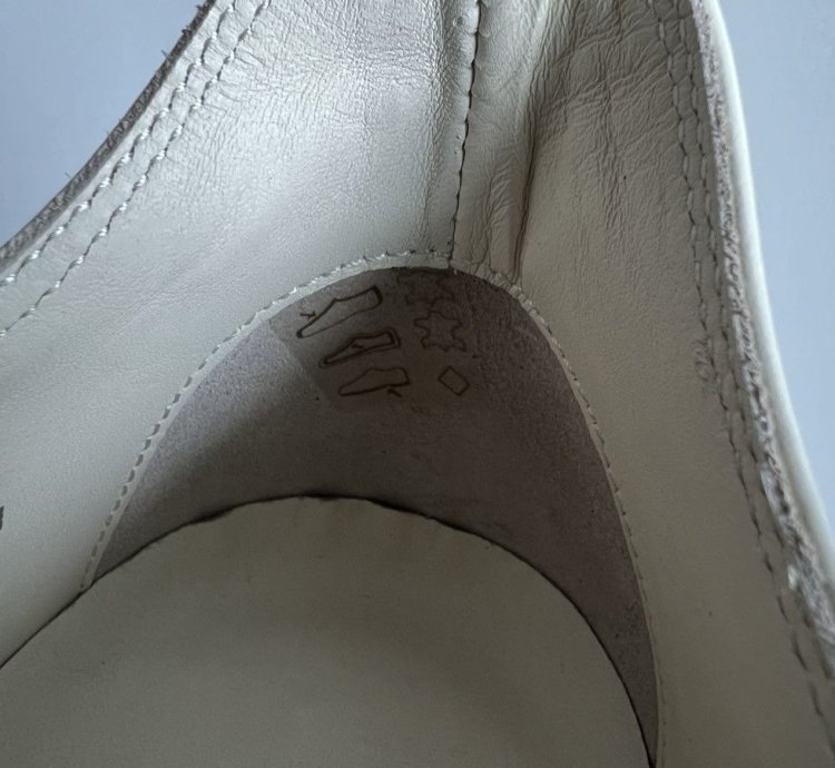 FW21 GETHSEMANE LOW-TOP RAMONES IN MILK CALF LEATHER