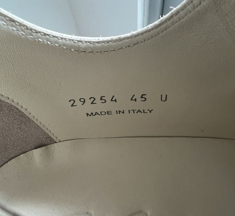FW21 GETHSEMANE LOW-TOP RAMONES IN MILK CALF LEATHER
