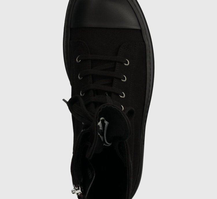 FW23 Rick Owens Double Bumper Black Sneakers