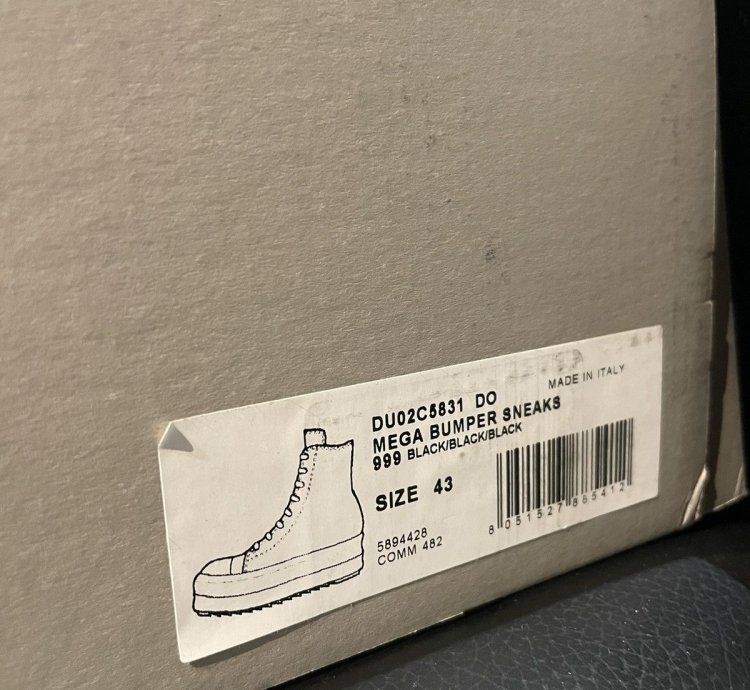 FW23 Rick Owens Double Bumper Black Sneakers