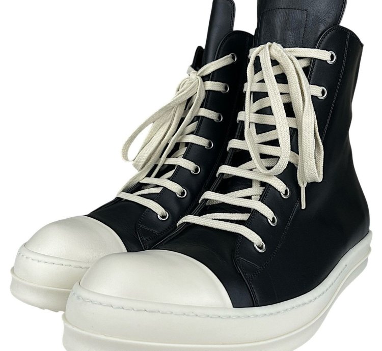 FW23 Rick Owens Luxor Mainline Calf Leather Ramones Sneakers