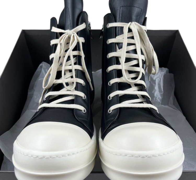 FW23 Rick Owens Luxor Mainline Calf Leather Ramones Sneakers