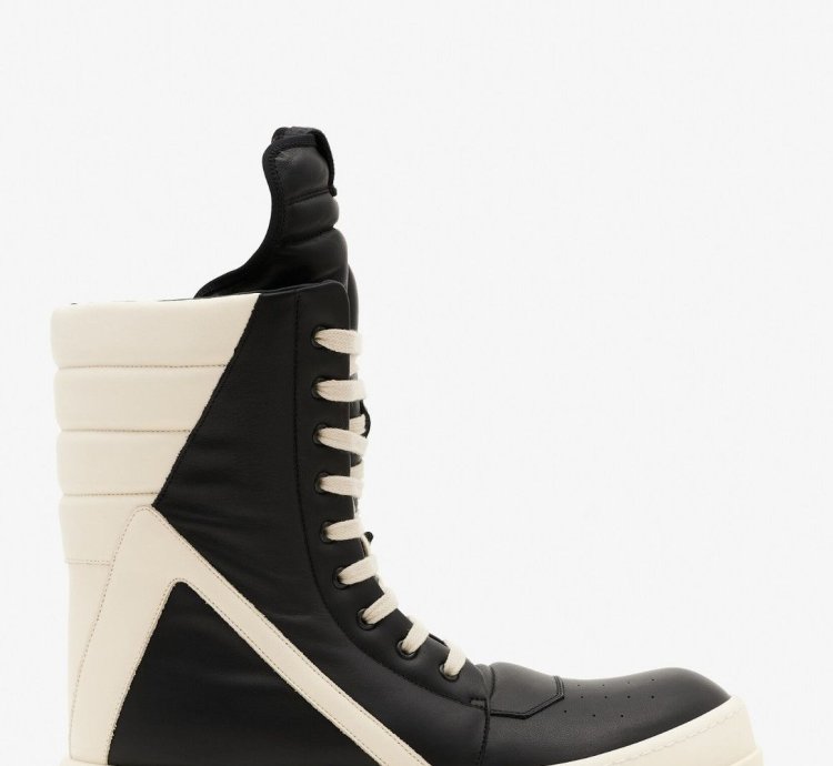 Last Size Rick Owens Geobasket Mega Bumper High Top Sneakers