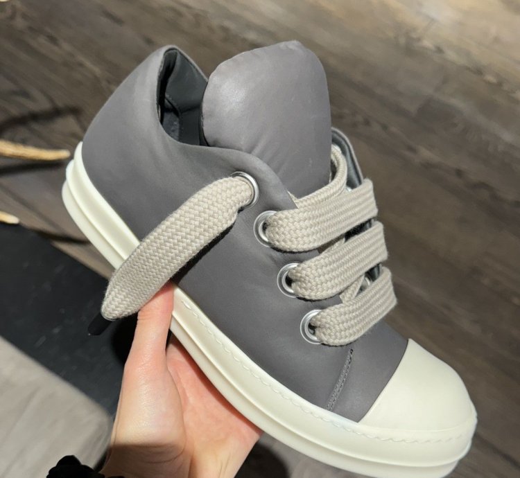 Last Size Rick Owens Jumbo Lace Padded Low Sneakers