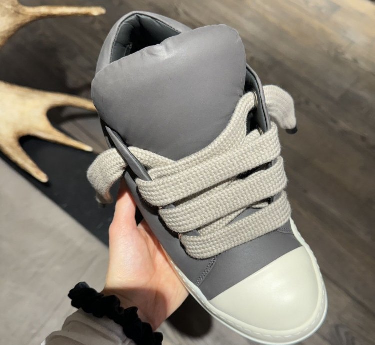 Last Size Rick Owens Jumbo Lace Padded Low Sneakers