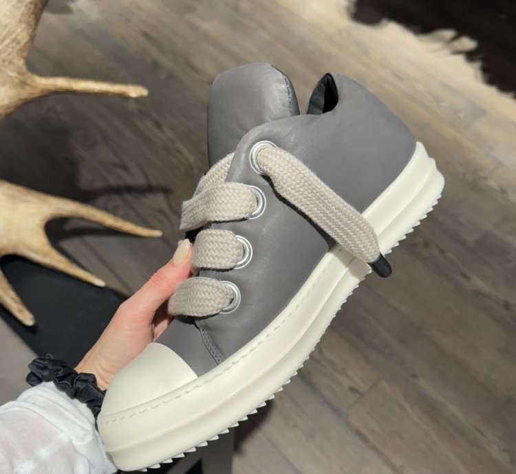 Last Size Rick Owens Jumbo Lace Padded Low Sneakers