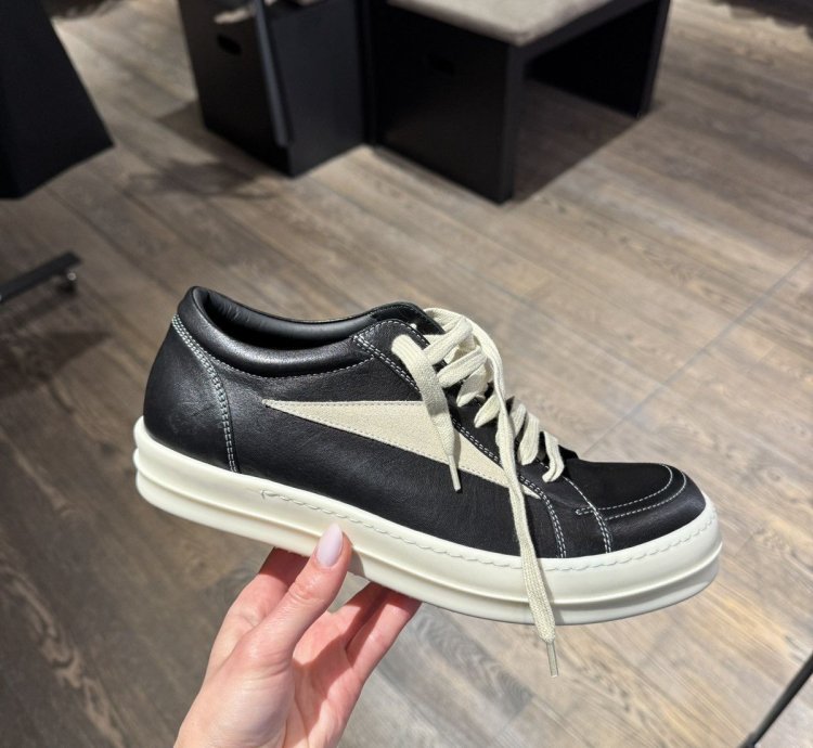 Last Size Rick Owens Vintage Letter Low Sneakers