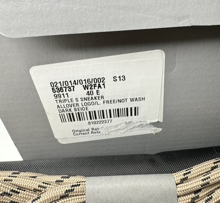 NEW Balenciaga Men Size 40 Triple Allover logo Sneaker