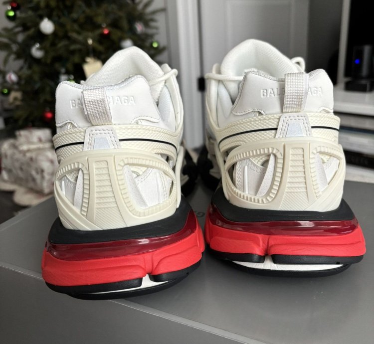 New Balenciaga Track 2 Sneaker White Red Size 46 US 13